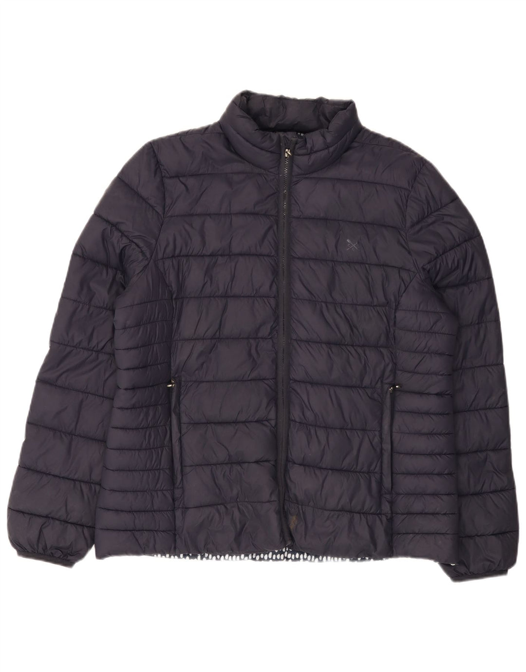 CREW CLOTHING Chaqueta acolchada para mujer UK 46 Large Nylon azul marino