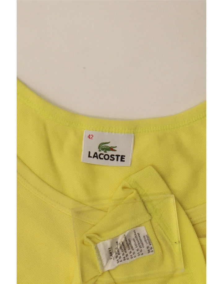 Lacoste Cami Top Mujer Talla 42 Algodón Amarillo Grande