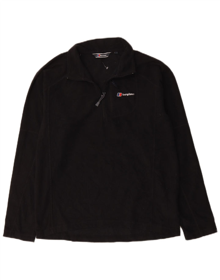 Berghaus Hombre Jersey De Forro Polar Con Cremallera Y Cuello Mediano Poliéster Negro