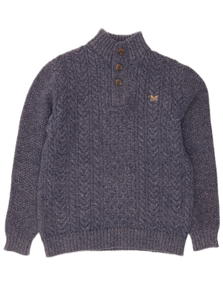 Crew Clothing - Jersey con cuello y botones para hombre, talla pequeña, color azul marino