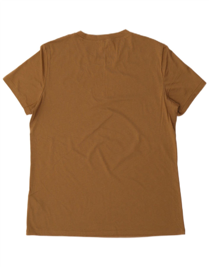 Jigsaw - Camiseta para hombre, talla grande, algodón marrón
