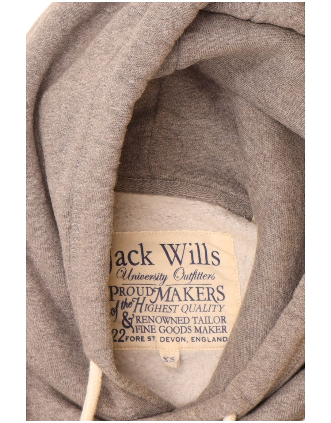 JACK WILLS Jersey con capucha gráfico para hombre XS Algodón gris