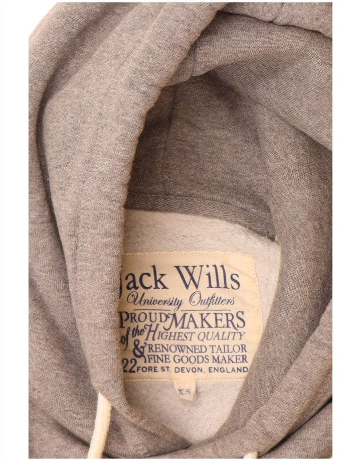 JACK WILLS Jersey con capucha gráfico para hombre XS Algodón gris