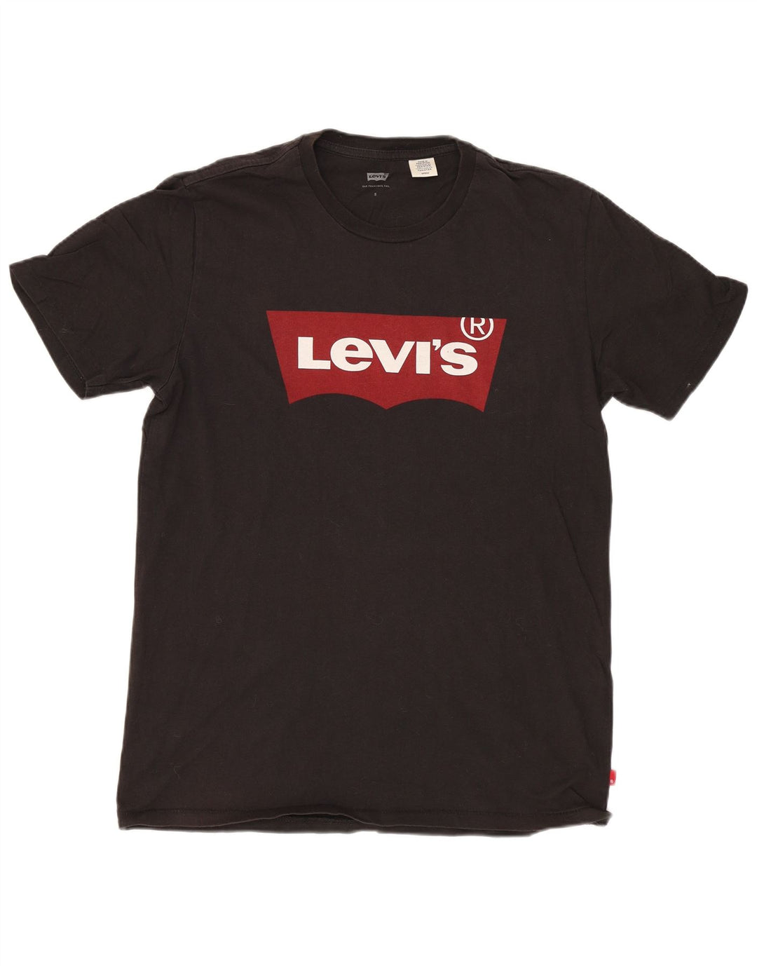 LEVI'S Camiseta gráfica para hombre Top Small Black Cotton