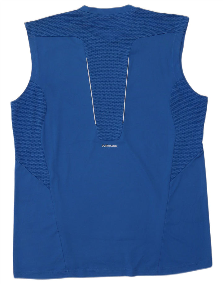 Adidas Hombre Climacool Chaleco Top XL Azul Colorblock