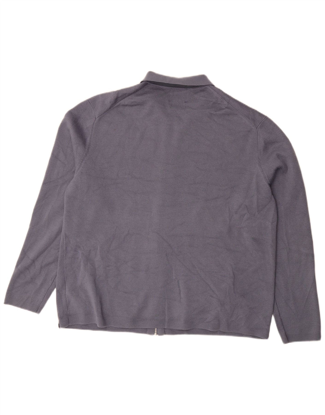 Marks & Spencer Suéter tipo cárdigan para hombre XL Lana merino azul