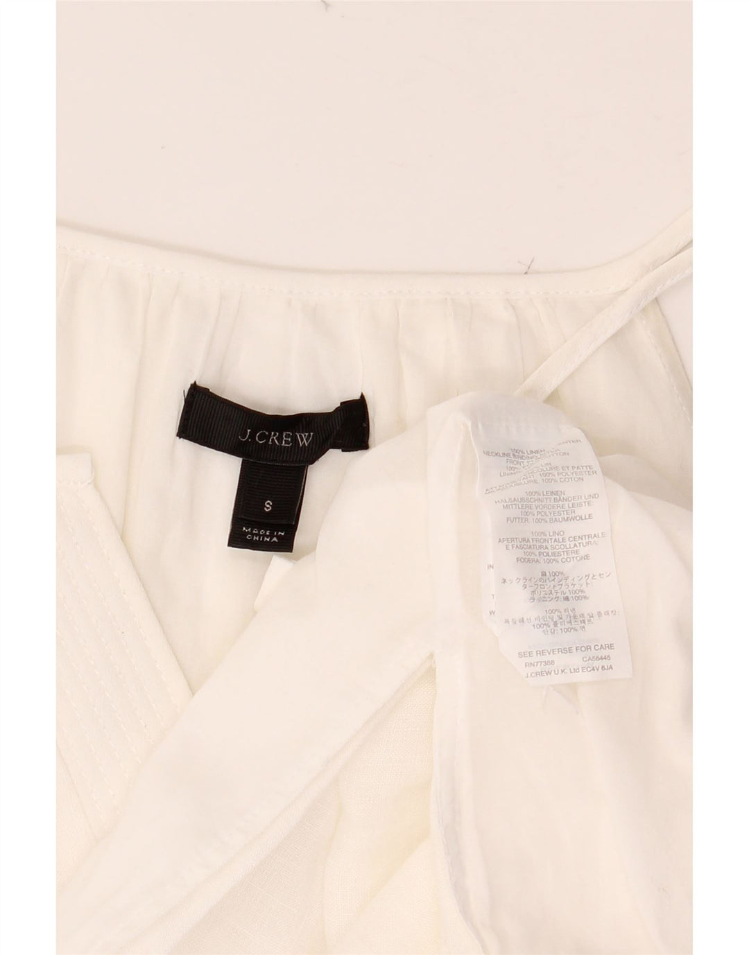 J. CREW Vestido largo sin mangas para mujer UK 10 Small White Linen