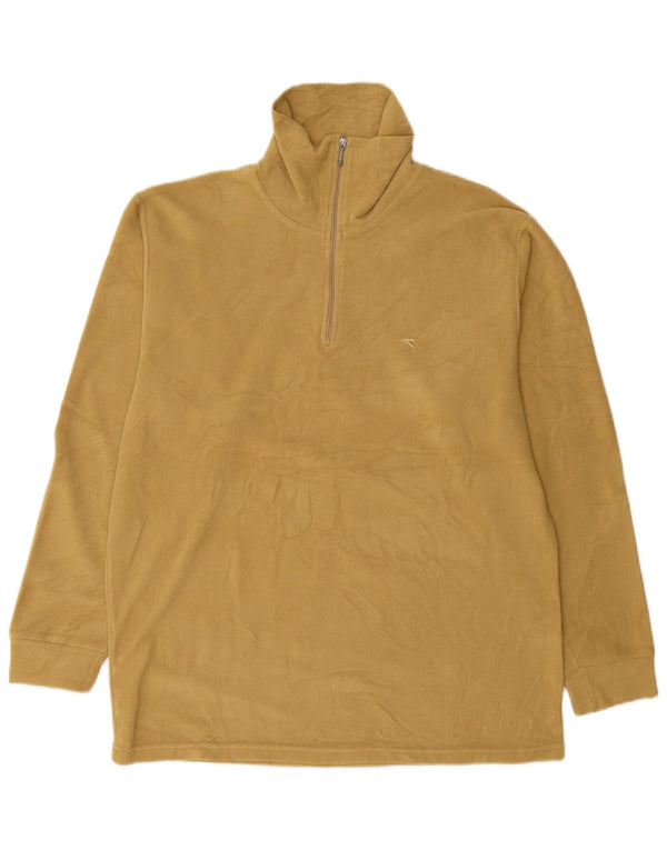 Diadora Jersey polar con cuello y cremallera para hombre Amarillo mediano