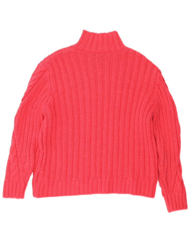 Marks & Spencer - Jersey con cuello alto para mujer, talla 40, color rosa mediano