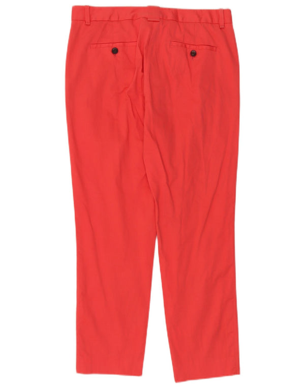 Massimo Dutti Pantalón Chino Slim Mujer EU 38 Small W28 L30 Rojo Algodón