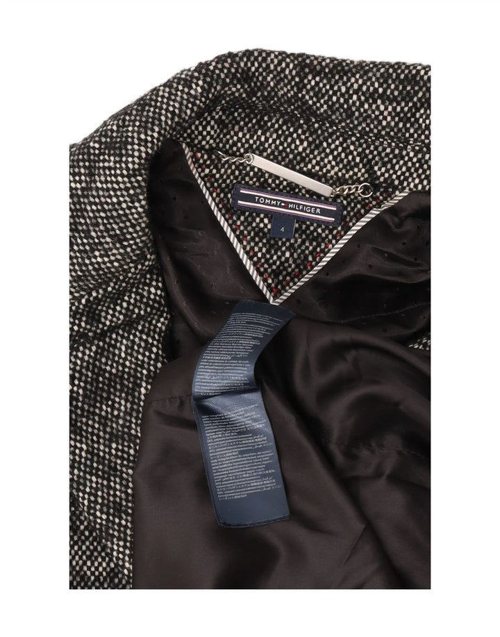 Tommy Hilfiger Abrigo para mujer US 4 Pequeño Lana moteada azul marino