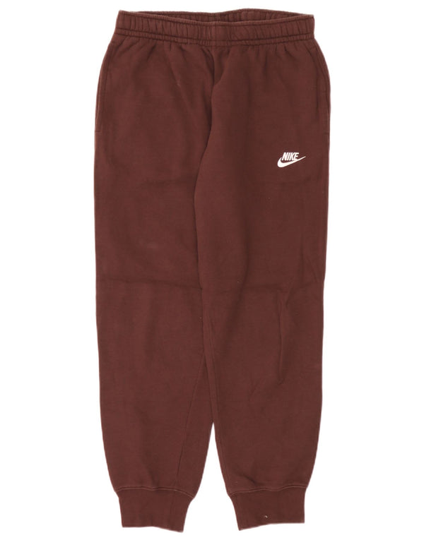 Nike Mujer Chándal Pantalones Joggers UK 10 Small Marrón Algodón