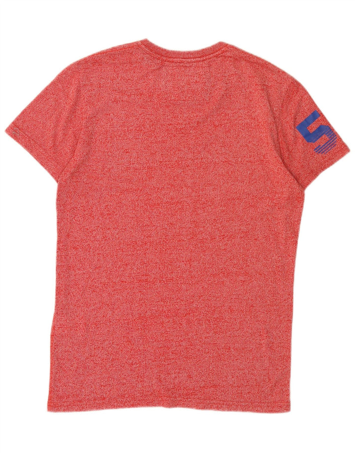 Superdry Camiseta gráfica para hombre Top pequeño de algodón moteado rojo