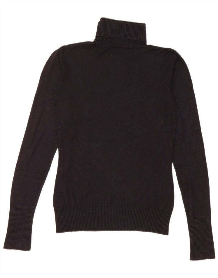 Guess Suéter gráfico con cuello vuelto para mujer UK 8 Small Negro