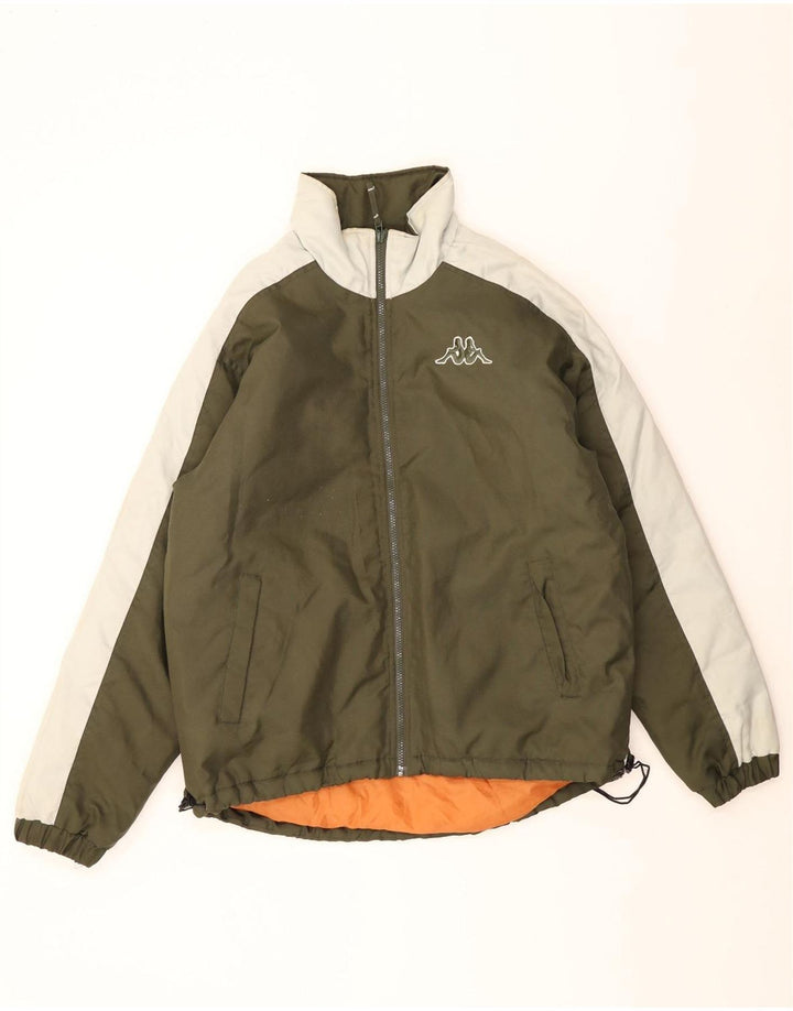 Kappa Chaqueta acolchada para hombre ES 38 Medium Caqui Poliéster color block