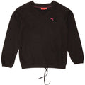 Puma Sudadera extragrande para mujer, talla 10, algodón negro pequeño