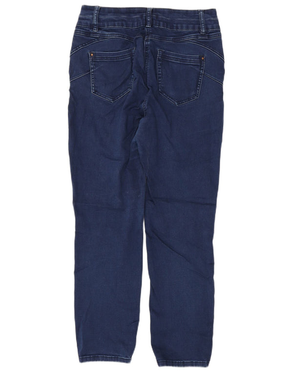M&Co Vaqueros rectos para mujer UK 12 Medium W32 L28 Azul marino Algodón