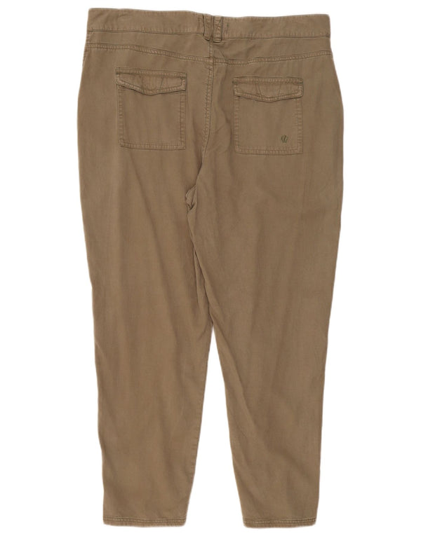 Pantalones cortos de cintura alta para mujer de Fat Face UK 40 Large W36 L26 Caqui