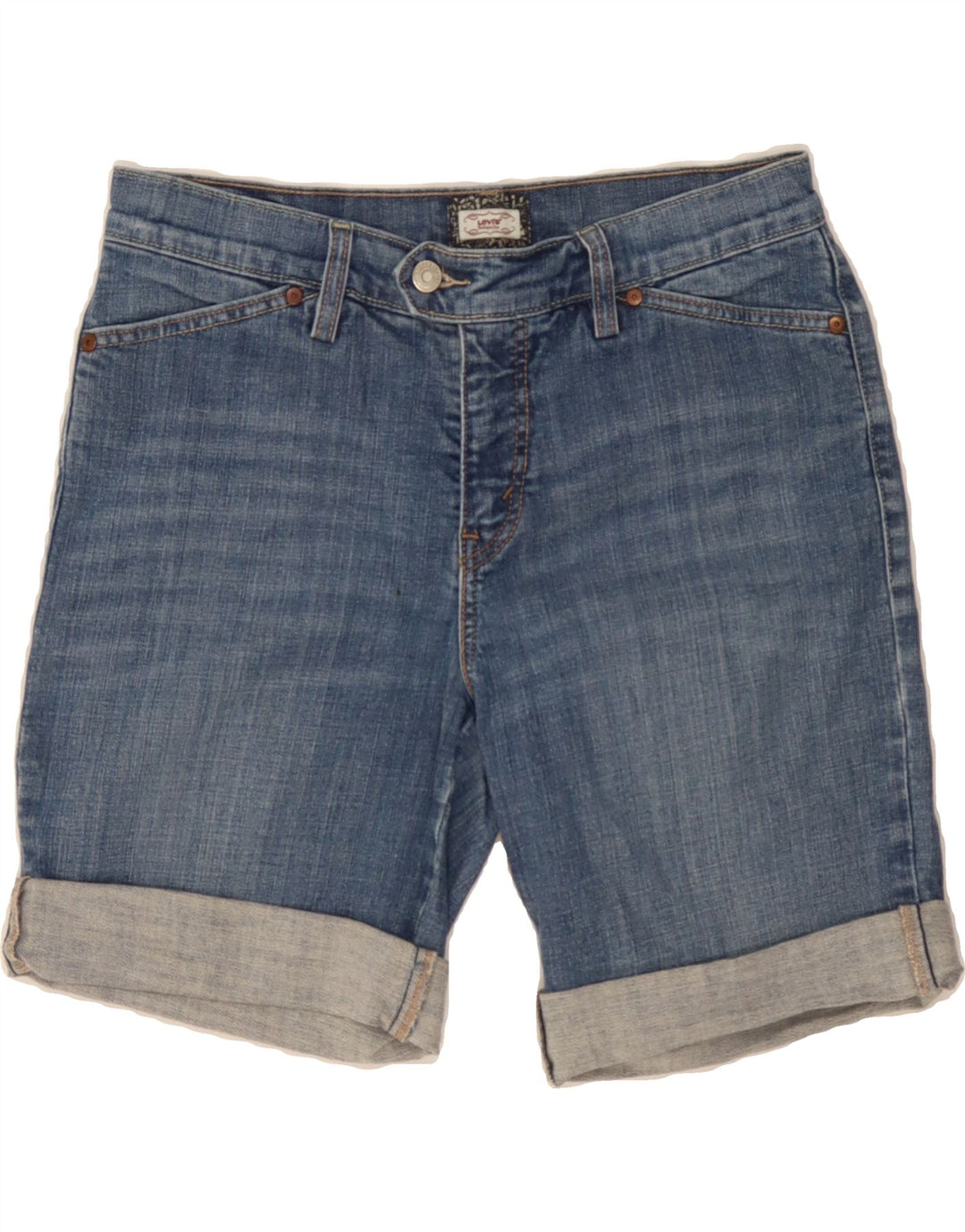 LEVI'S Womens Denim Shorts US 10 Large W34 Blue Cotton Vintage Levi's and Second-Hand Levi's from Messina Hembry 