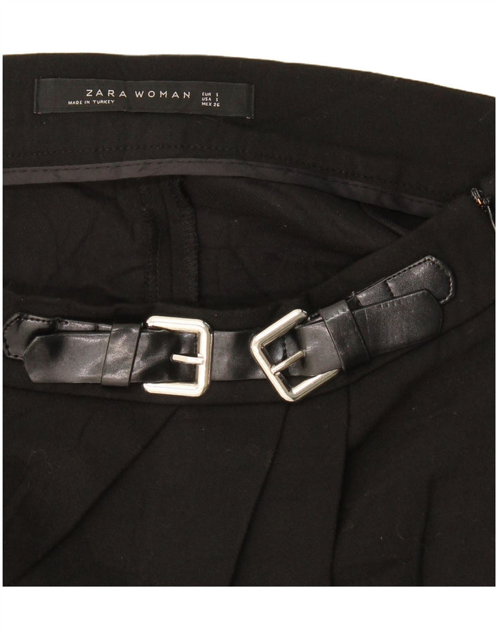 Zara Mujer Falda Cruzada Asimétrica Pequeña W27 Negro