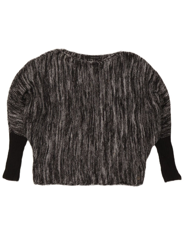 CALVIN KLEIN JEANS Jersey con cuello barco para mujer UK 6 XS Gris moteado