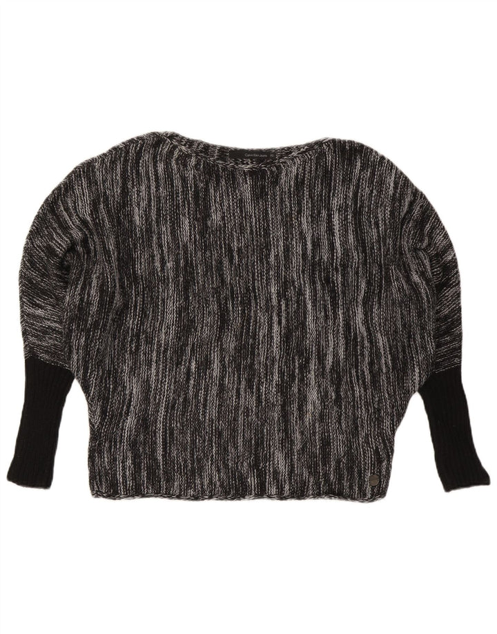 CALVIN KLEIN JEANS Jersey con cuello barco para mujer UK 6 XS Gris moteado