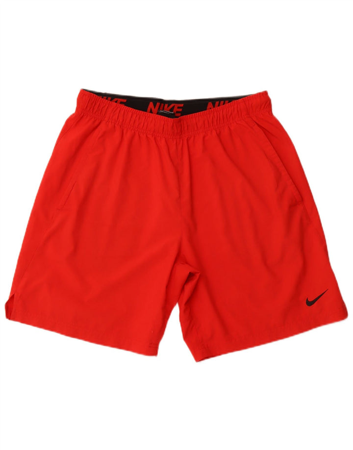 Nike - Pantalones cortos deportivos para hombre, talla grande, poliéster, color rojo