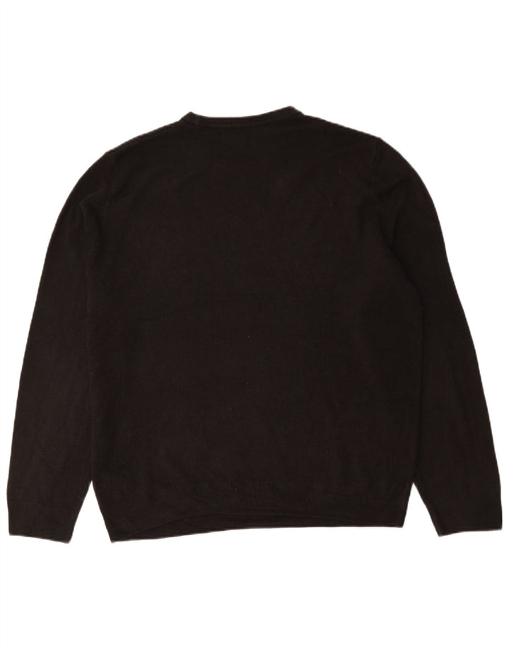 Marks & Spencer Jersey de Cuello Redondo para Hombre XL Acrílico Negro