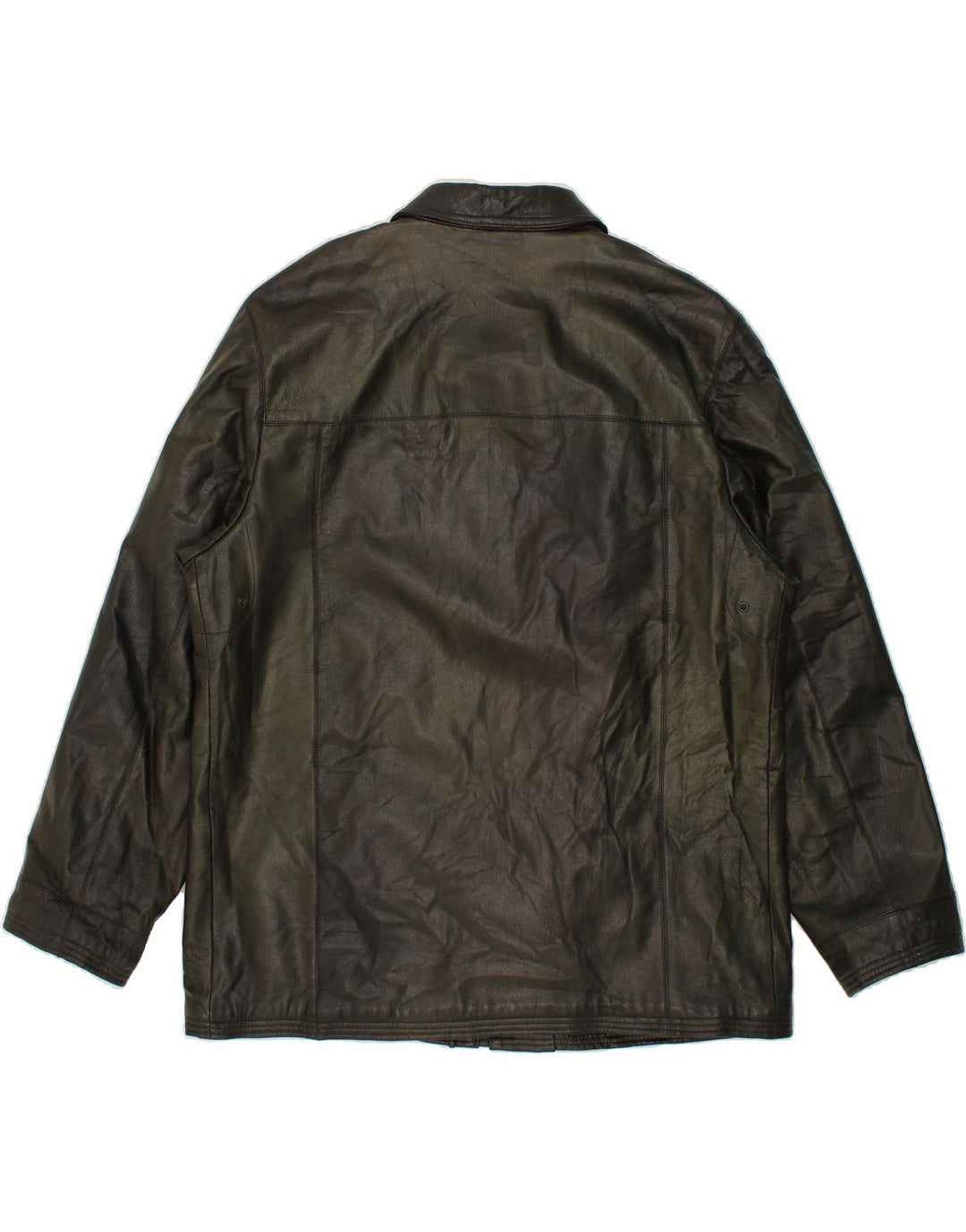 GREEN LEAVES Chaqueta de cuero para hombre UK 44 2XL Cuero verde