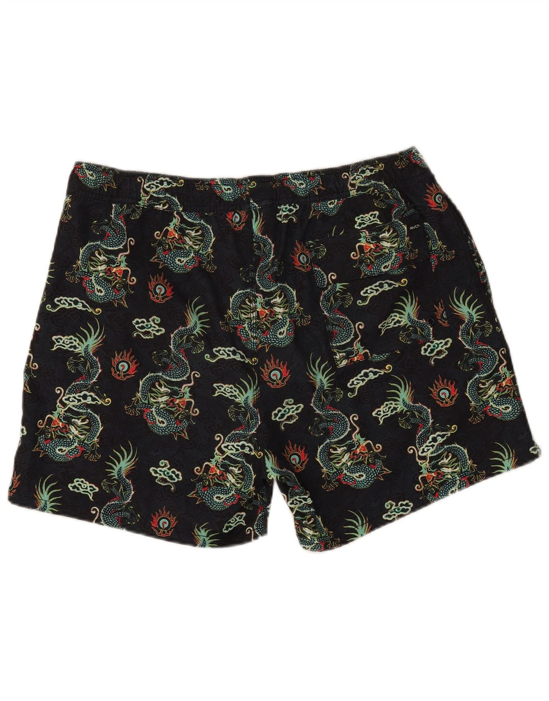 RVCA Bañador para Hombre con Estampado Abstracto XL, Poliéster Fair Isle Negro