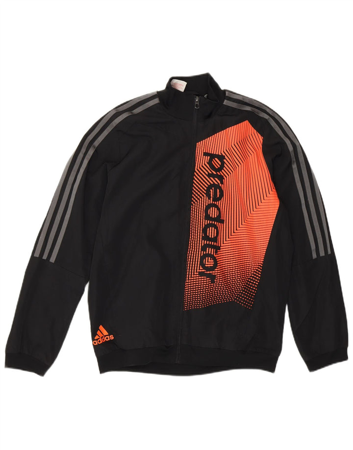 Adidas Boys Predator Chándal Top Chaqueta 11-12 Años Negro Poliéster