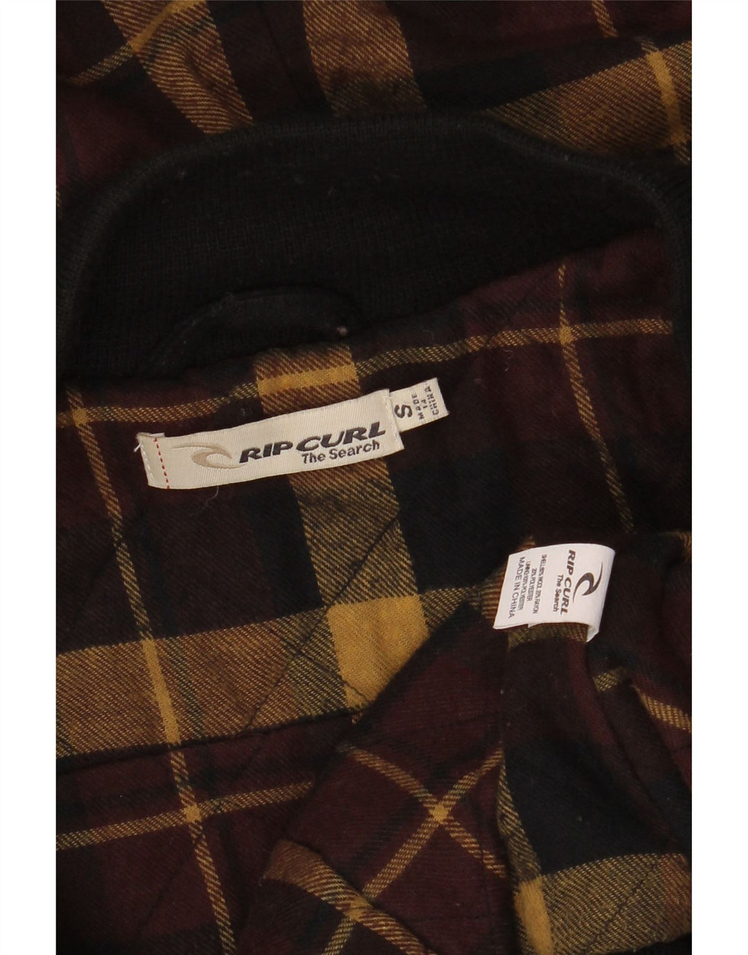 RIP CURL Chaqueta cortavientos con capucha para mujer UK 10 Small Black Wool