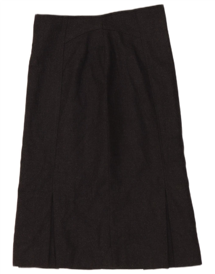 Vintage mujer A-Line falda IT 44 Medio W28 Lana Gris