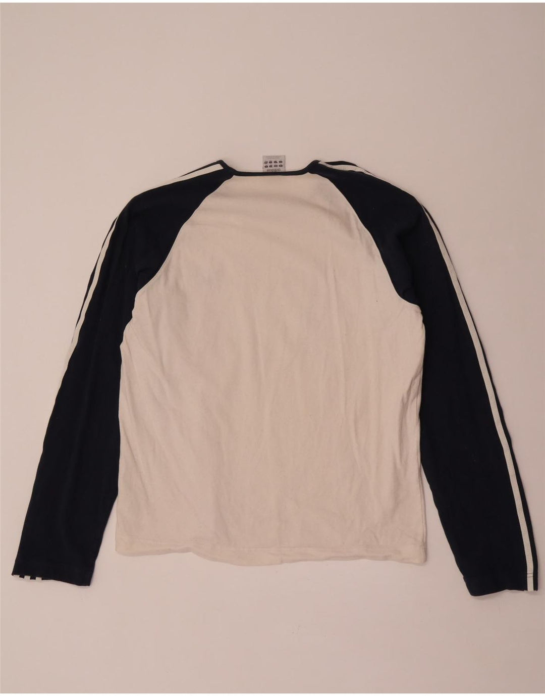 Adidas Hombre Top Manga Larga XL Blanco Colorblock Algodón