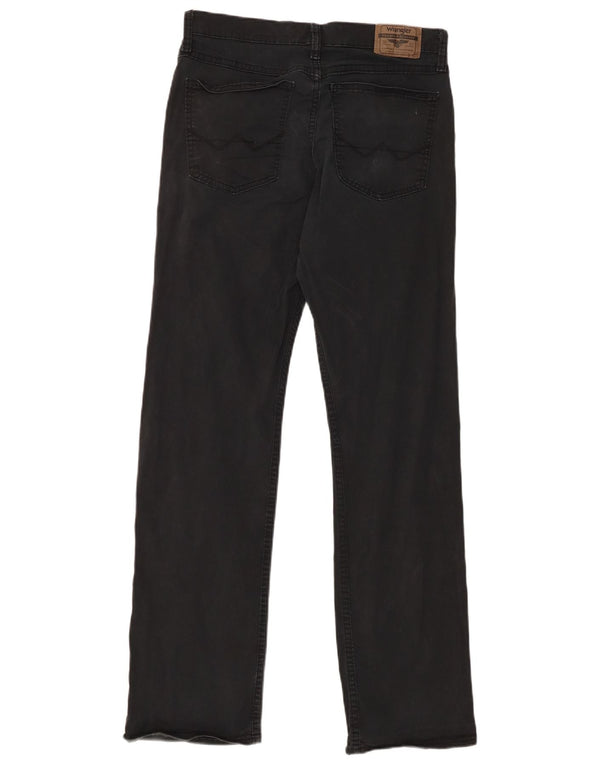 Wrangler Pantalones informales rectos para hombre W30 L32 Algodón negro