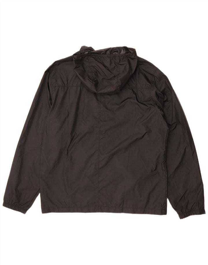 Columbia Chaqueta impermeable con capucha para hombre UK 38 Medium Negro Poliéster
