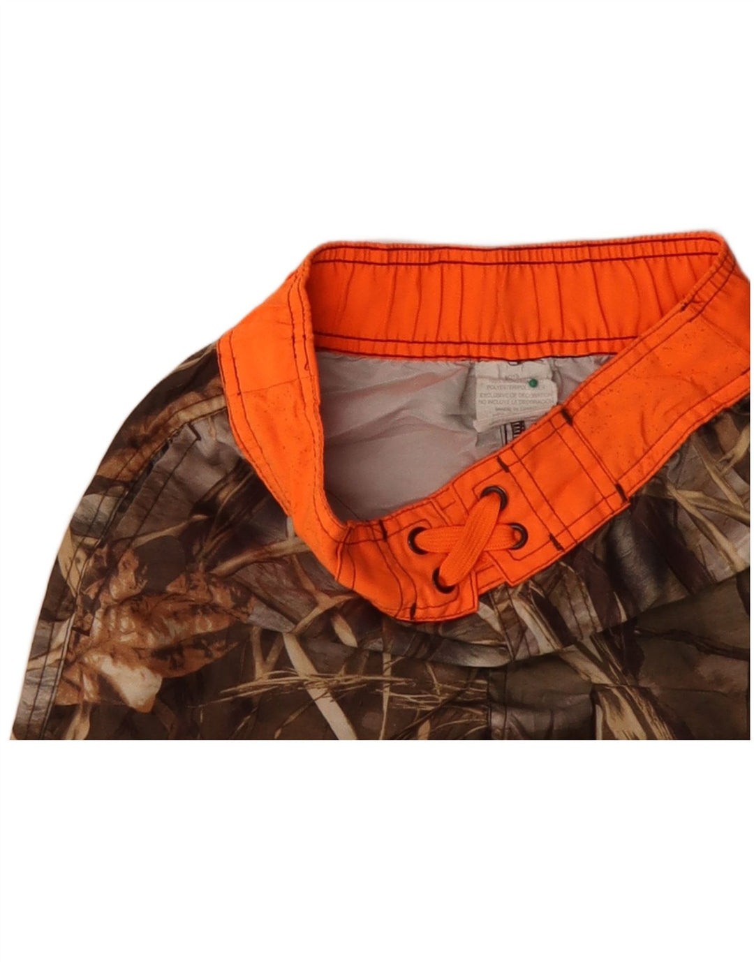 VINTAGE Bañador Corto Niño 4-5 Años Marrón Camuflaje Poliéster