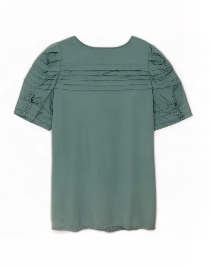 Top tipo túnica para mujer Reiss UK 10 Small Green Silk