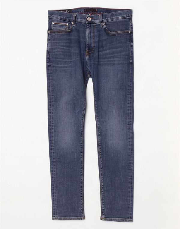 Tommy Hilfiger Vaqueros ajustados elásticos Bleecker para hombre W34 L30 Algodón azul