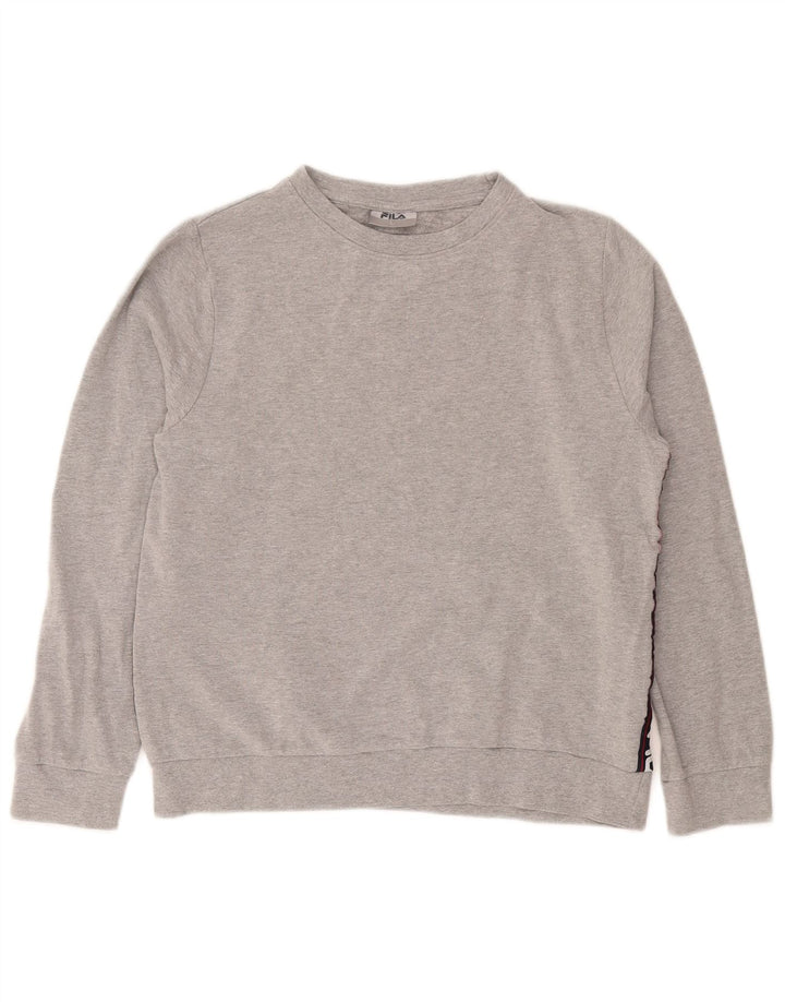 Fila - Sudadera gráfica para mujer (talla 40), algodón gris grande