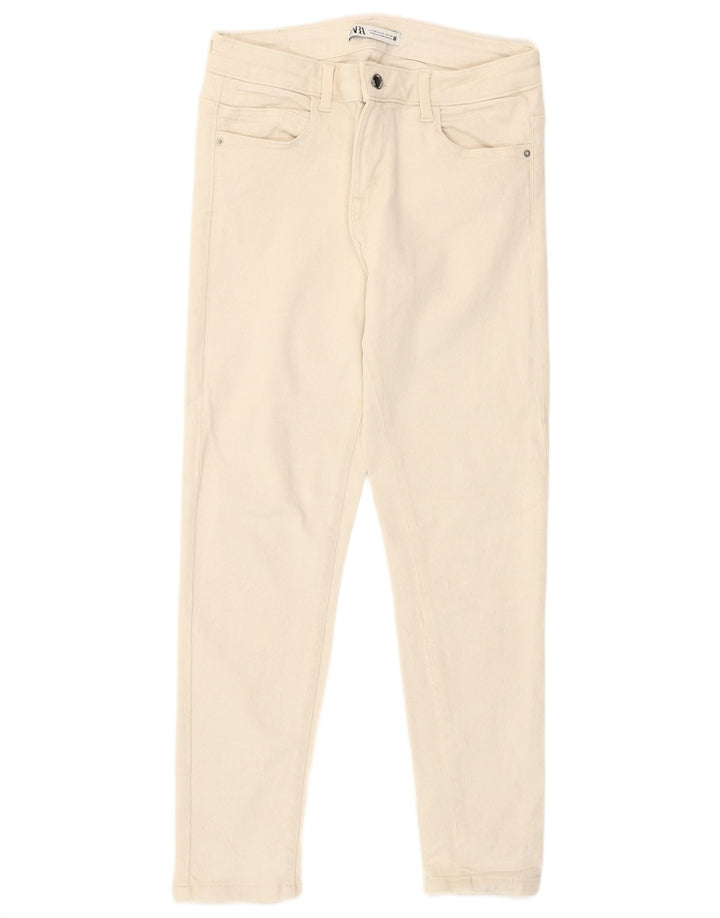 Zara Vaqueros Pitillo Mujer EU 40 Mediano W30 L27 Beige