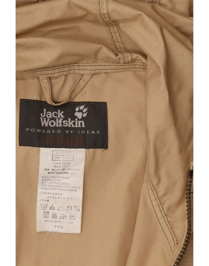 Jack Wolfskin Chaqueta Anorak con capucha para hombre UK 44 2XL Poliéster beige