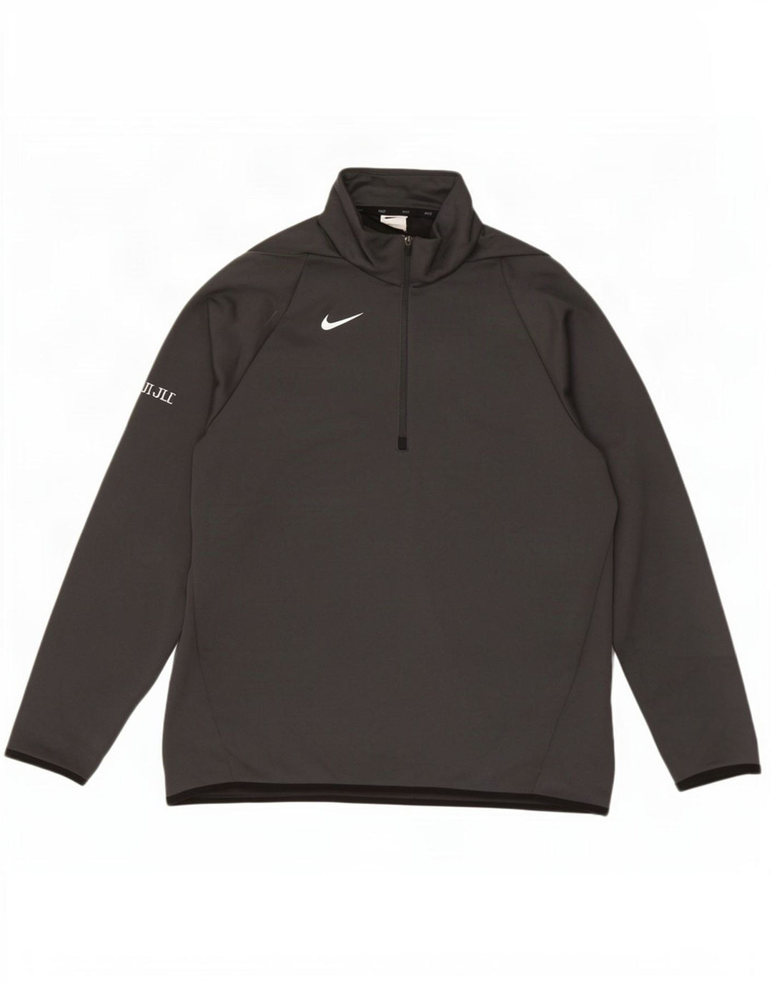 Nike Dri Fit - Chándal con cremallera y cuello para hombre, talla grande, poliéster gris