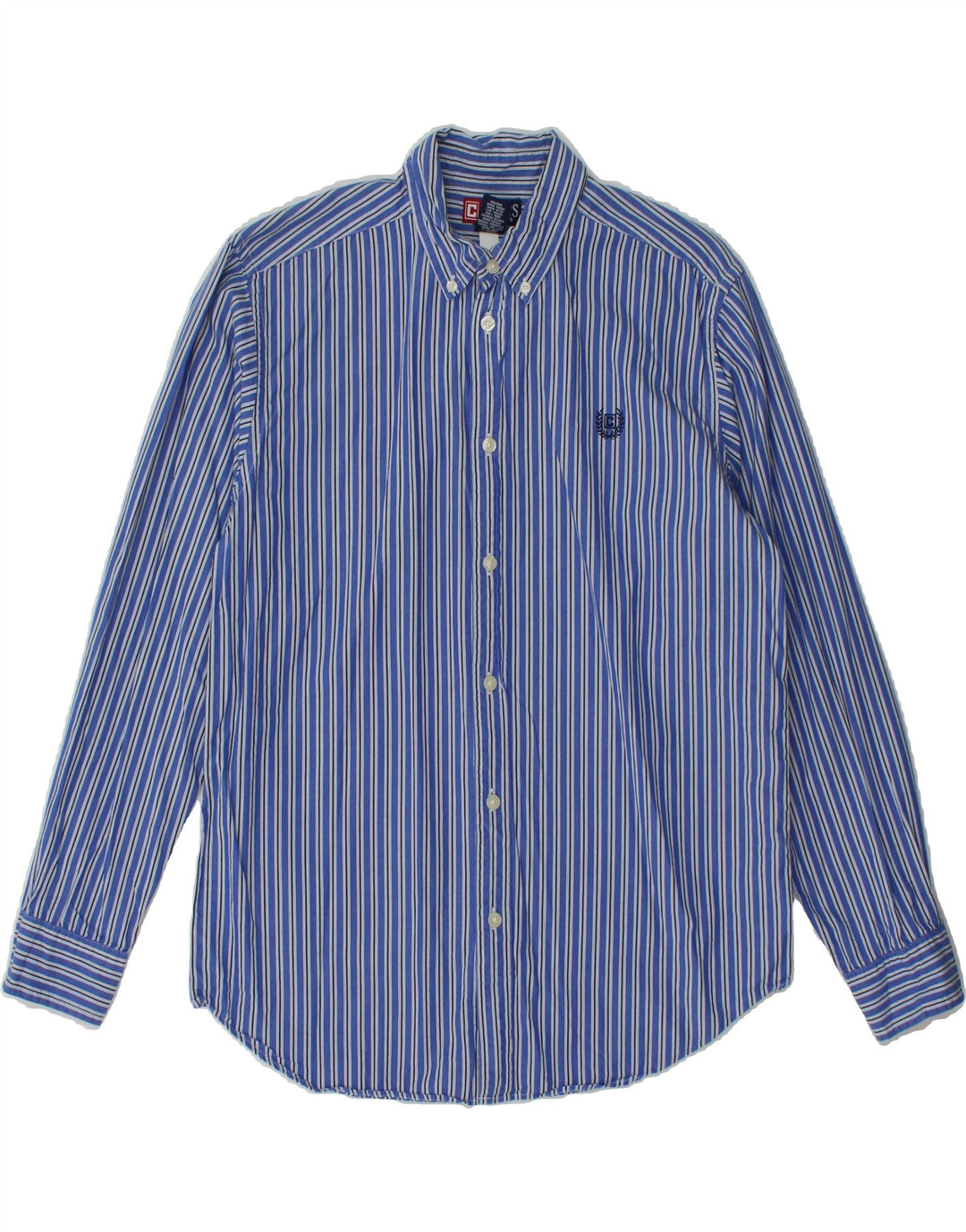 CHAPS Boys Shirt 15-16 Years XL  Blue Striped Cotton Vintage Chaps and Second-Hand Chaps from Messina Hembry 