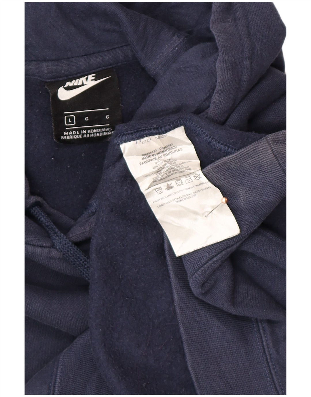 NIKE Jersey con capucha para hombre, talla grande, algodón azul marino