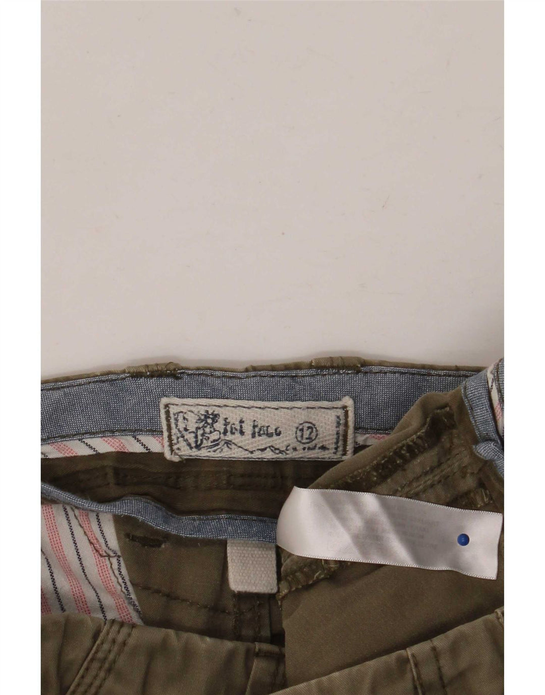 Pantalones cortos cargo para mujer Fat Face UK 12 Medium W32 Caqui Algodón