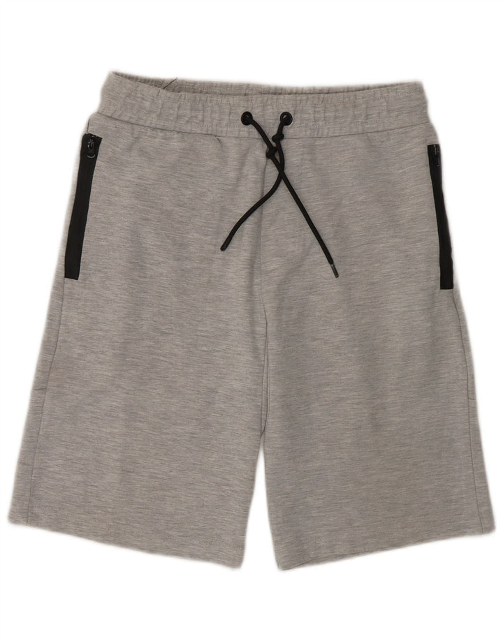 Zara Hombre Shorts Deportivos Poliéster Moteado Gris Medio