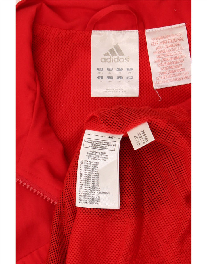 Adidas Chaqueta de chándal para niño 15-16 años Rojo Colorblock Poliéster