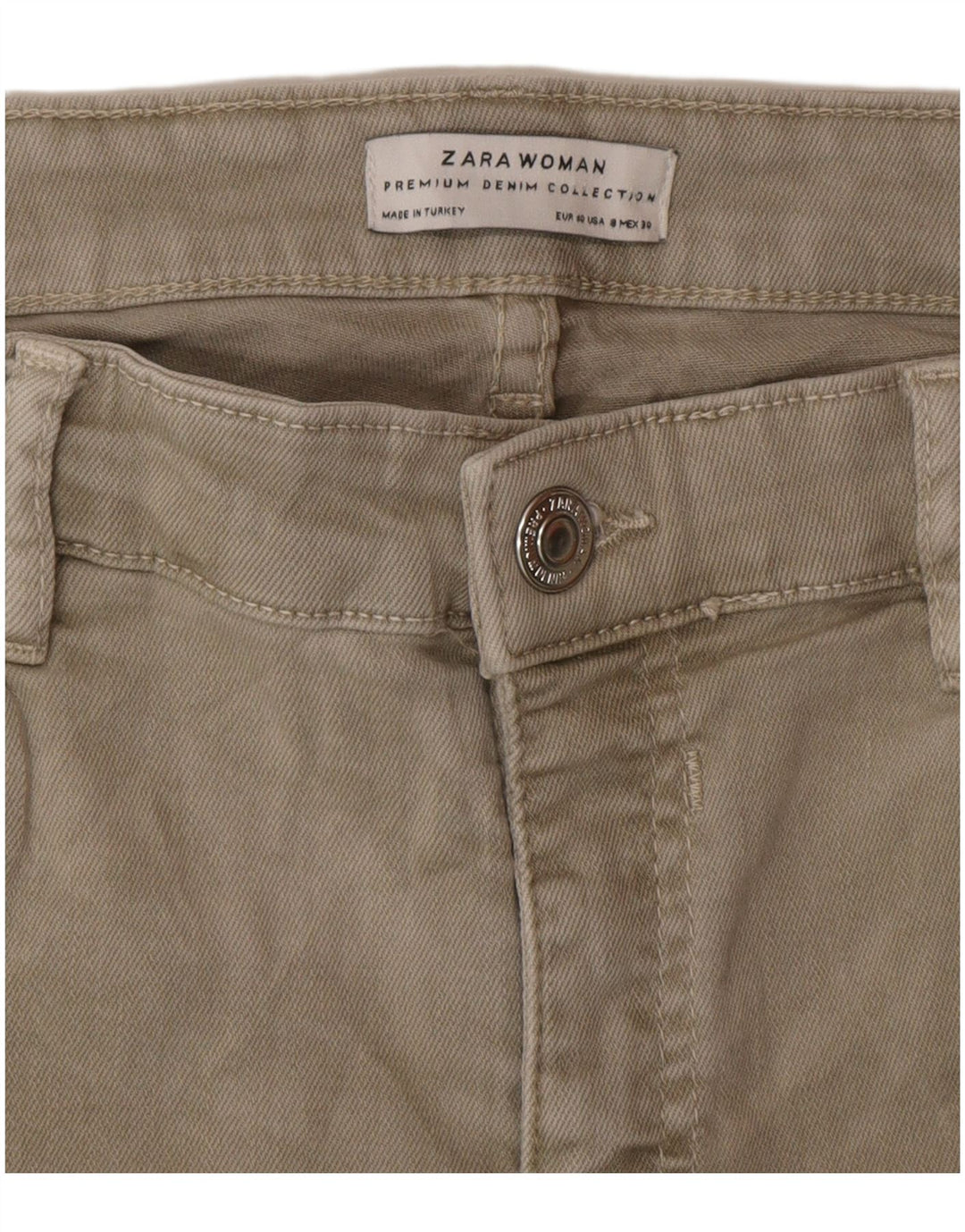 Zara Jeans Slim Mujer EU 40 Medium W30 L26 Gris