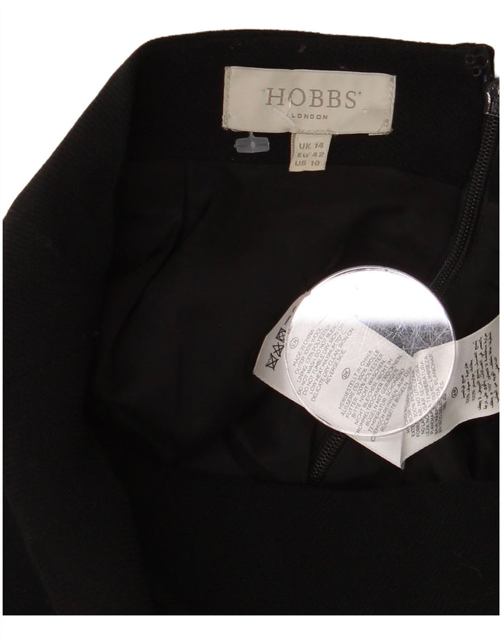 Hobbs Falda lápiz para mujer UK 14 Large W32 Lana negra